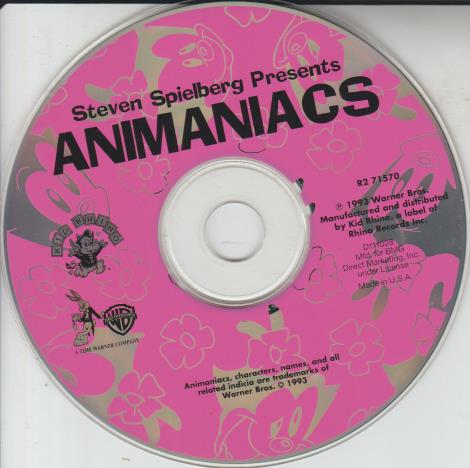 Animaniacs: Steven Spielberg Presents 16 Original Songs From The Hit TV Series w/ No Artwork