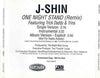 J-Shin: One Night Stand: Remix Promo