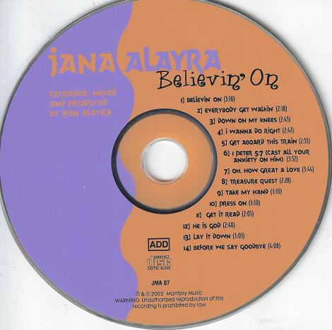 Jana Alayra: Believin' On w/ No Artwork