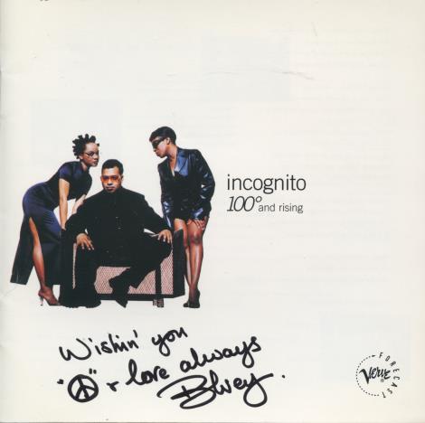 Incognito: 100 Degrees And Rising Signed