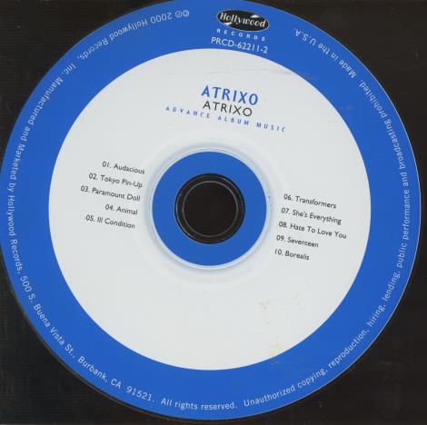 Atrixo: Atrixo Advance Promo w/ Back Artwork