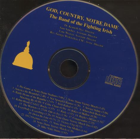 God, Country, Notre Dame: The Band Of The Fighting Irish w/ Back Artwork