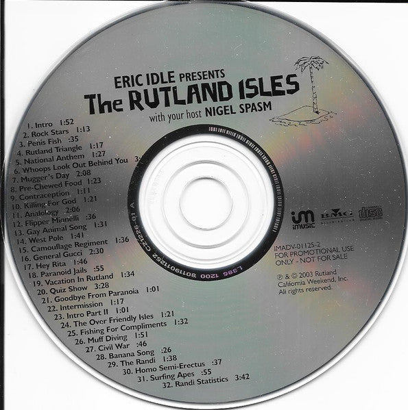 Eric Idle: The Rutland Isles Promo w/ Back Artwork