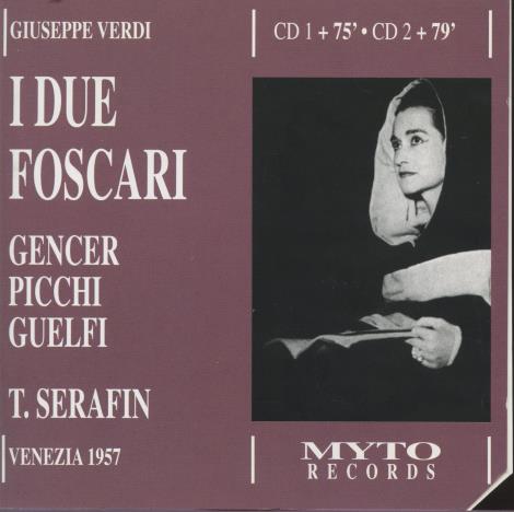 Verdi: I Due Foscari 2-Disc Set w/ Cut Artwork