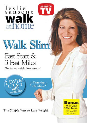 Leslie Sansone's Walk At Home: Walk Slim: Fast Start & 3 Fast Miles 2-Disc Set