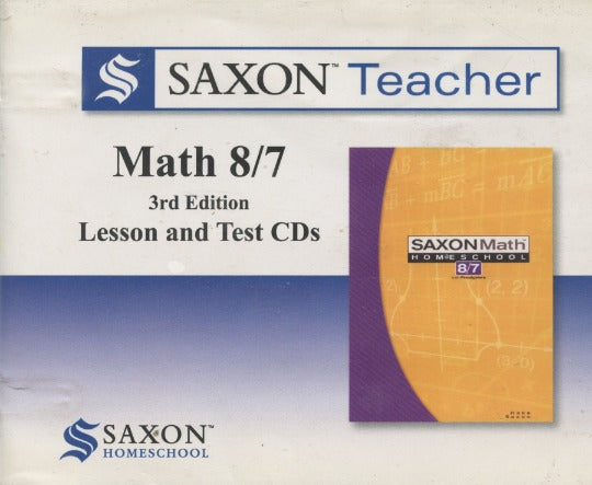 Saxon Teacher: Math 8/7: Lesson & Test CDs 3rd 6-Disc Set