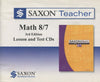 Saxon Teacher: Math 8/7: Lesson & Test CDs 3rd 6-Disc Set