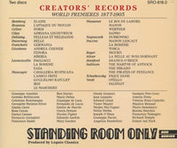 Creators' Records: Standing Room Only 2-Disc Set