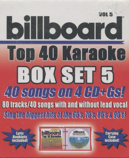 Billboard Top 40 Karaoke Vol. 5 CD+G 4-Disc Set