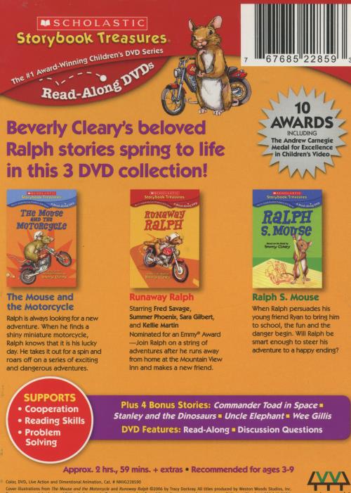 The Ralph Mouse 3-DVD Read Along Collection by Beverly Cleary New & store Sealed