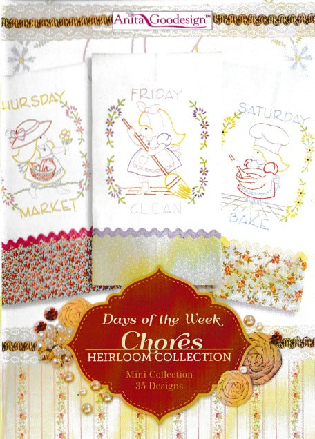 Anita Goodesign Mini Collection: Days Of The Week Heirloom Collection