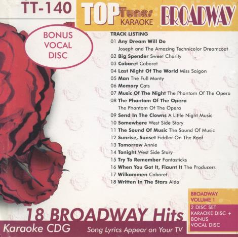 Top Tunes Karaoke: Broadway Vol. 1 2-Disc Set