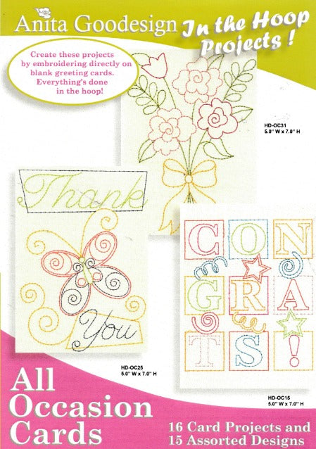 Anita Goodesign In The Hoop Projects!: All Occasion Cards