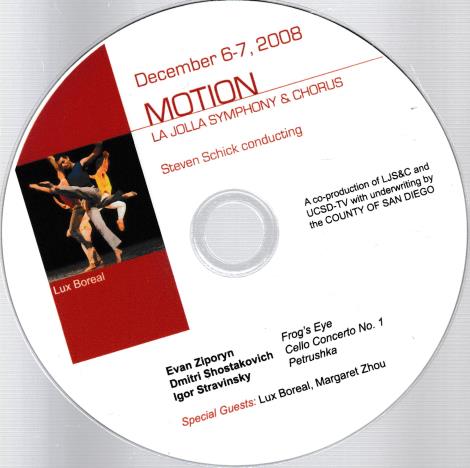 Motion: La Jolla Symphony & Chorus: December 6-7, 2008 w/ No Artwork