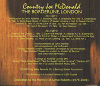 Country Joe McDonald: At The Borderline 18th April 2006 2-Disc Set Signed