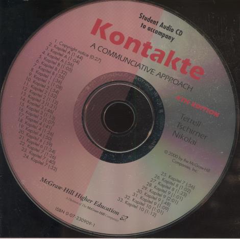 Student Audio CD To Accompany Kontakte: A Communicative Approach 4th w/ No Artwork