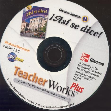 Glencoe Spanish: Asi Se Dice!: TeacherWorks 1