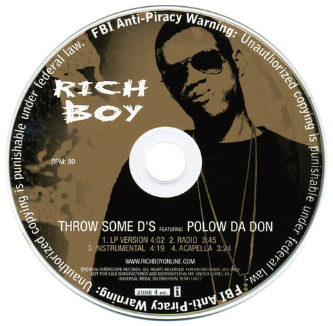 Rich Boy: Throw Some D's Promo