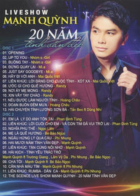 Manh Quynh: 20 Nam Tinh Van Dep: Live Show 2-Disc Set