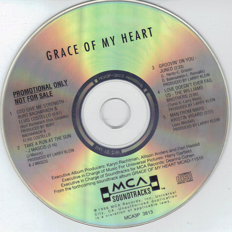 Grace Of My Heart Soundtrack Promo w/ Back Artwork