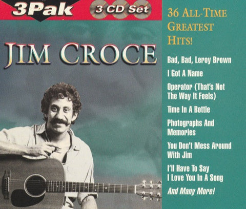 Jim Croce: 36 All-Time Greatest Hits 3-Disc Set w/ Front Artwork