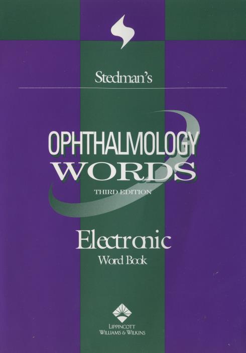 Stedman's Ophthalmology Words 3rd w/ Manual