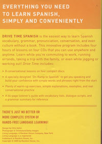 Drive Time Spanish: Learn Spanish While You Drive w/ Booklet & 4-Disc Set