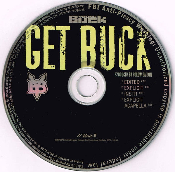 Young Buck: Get Buck Promo w/ No Artwork