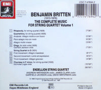 Britten: The Complete Music For String Quartet Volume 1