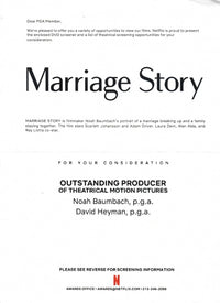 Marriage Story w/ Letter