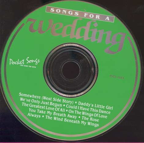 Pocket Songs: You Sing Songs For A Wedding Vol. 2 CD+G w/ Back Artwork