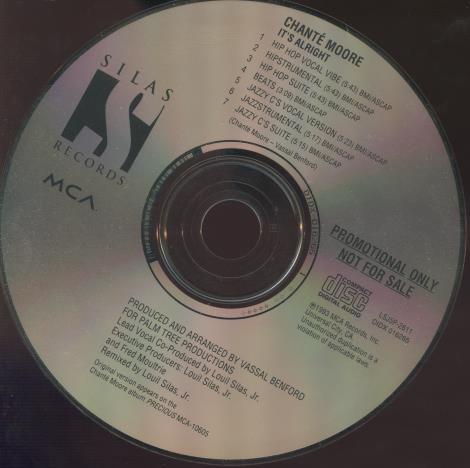 Chante Moore: It's Alright 7-Track Promo w/ Back Artwork