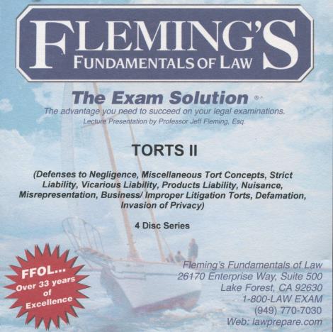 Fleming's Fundamentals Of Law: Torts II 4-Disc Set