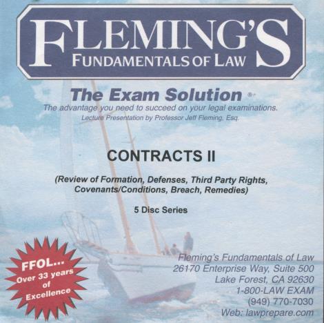 Fleming's Fundamentals Of Law: Contracts II 5-Disc Set