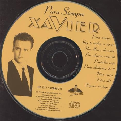 Xavier Serbia: Para Siempre w/ Back Artwork