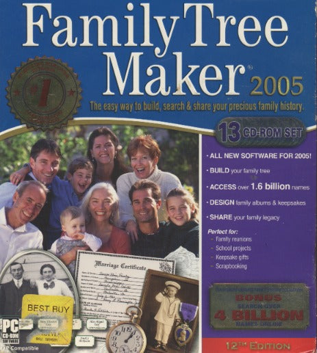 Family Tree Maker 2005 Collector's 13-Disc Set w/ Manual