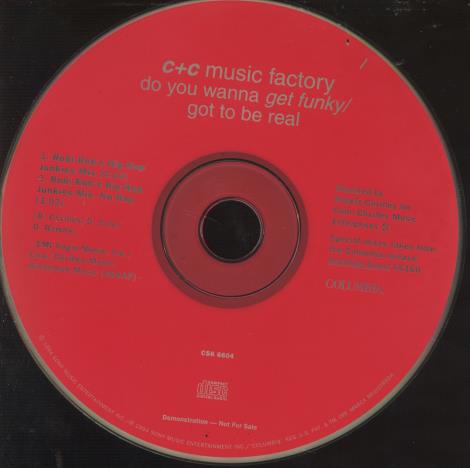 C+C Music Factory: Do You Wanna Get Funky / Got To Be Real Promo