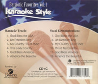 Patriotic Favorites: Karaoke Style Vol. 1 CD+G