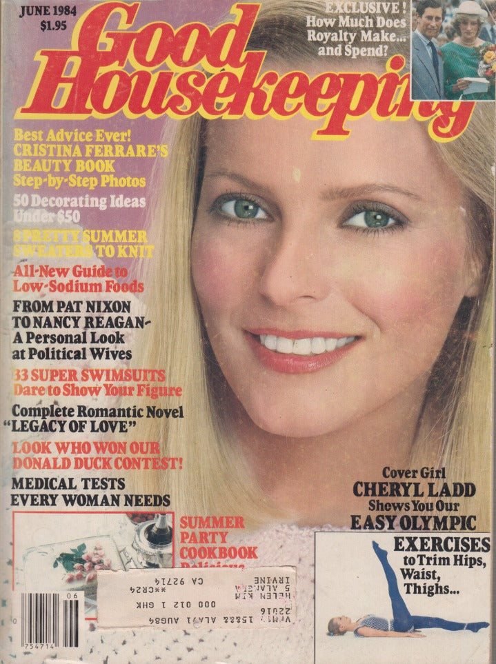 Good Housekeeping Magazine: June 1984: Cover Girl Cheryl Ladd