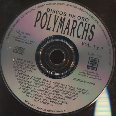 Polymarchs Discos De Oro Vol. 1 Y 2 w/ No Artwork