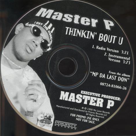 Master P: Thinkin' Bout U Promo w/ Back Artwork