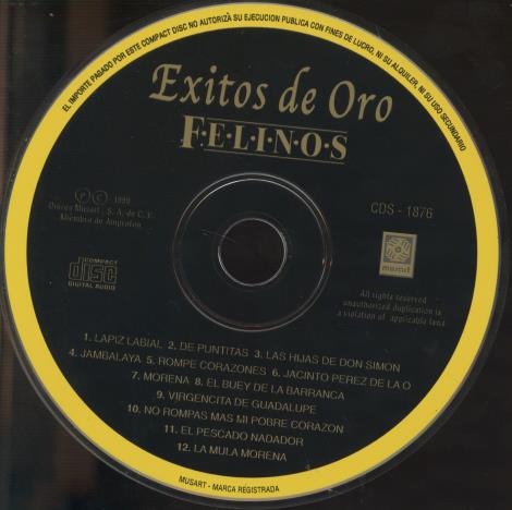 Felinos: Exitos De Oro w/ No Artwork