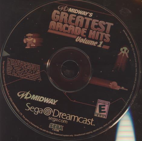 Midway's Greatest Arcade Hits Vol. 1 w/ Back Artwork