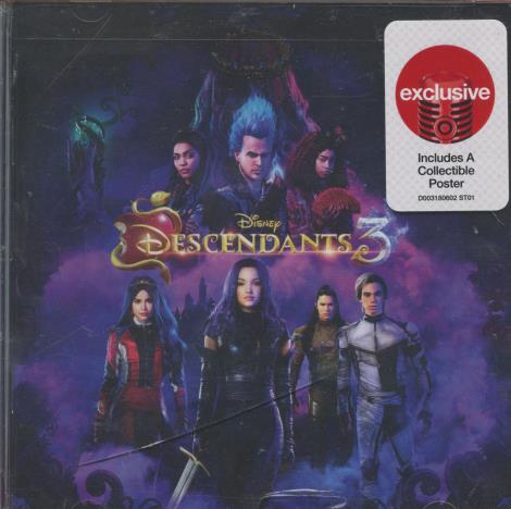 Disney's Descendants 3: Original TV Movie Soundtrack Target w/ Collectible Poster & Cracked Case