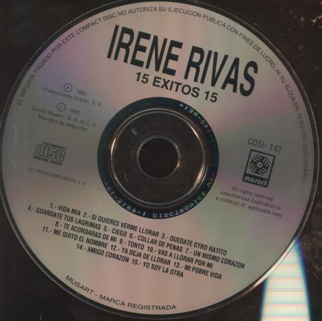 Irene Rivas: 15 Exitos w/ No Artwork