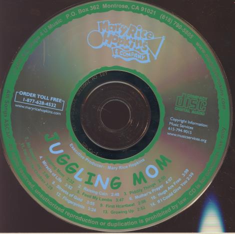 Mary Rice Hopkins: Juggling Mom w/ Back Artwork