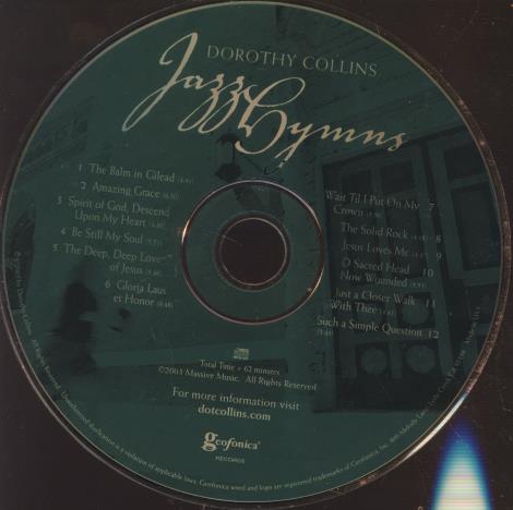 Dorothy Collins: Jazz Hymns w/ Back Artwork