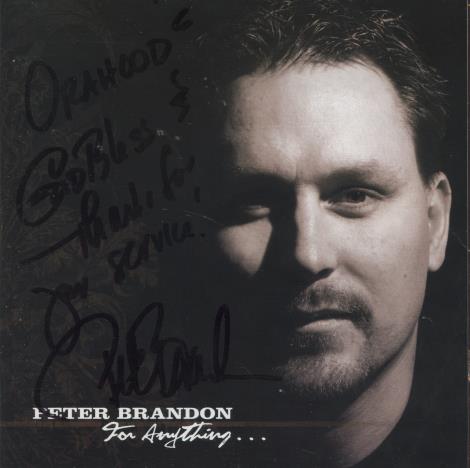 Peter Brandon: For Anything Signed