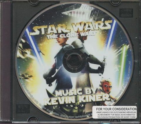 Star Wars: The Clone Wars: Music By Kevin Kiner Promo FYC w/ No Artwork