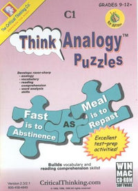 Think Analogy Puzzles 2 C1 w/ Manual